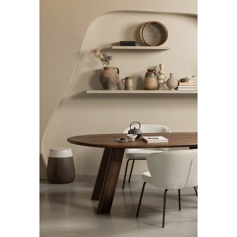 WOOOD-collectie Admit Eetkamerstoel Boucle Naturel (Set Of 2)