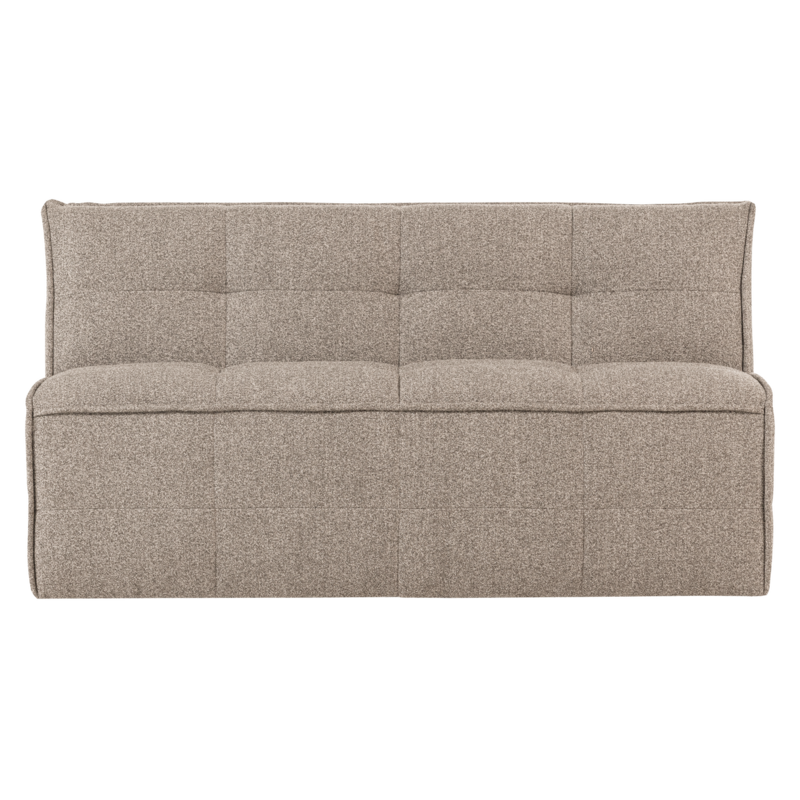 Cluster Dining Bench With Backrest Boucle Khaki Brown