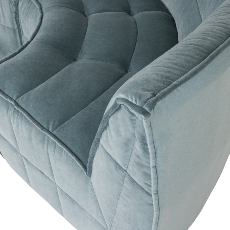 vtwonen-collectie Cluster Hoekelement Velvet Turquoise Blauw