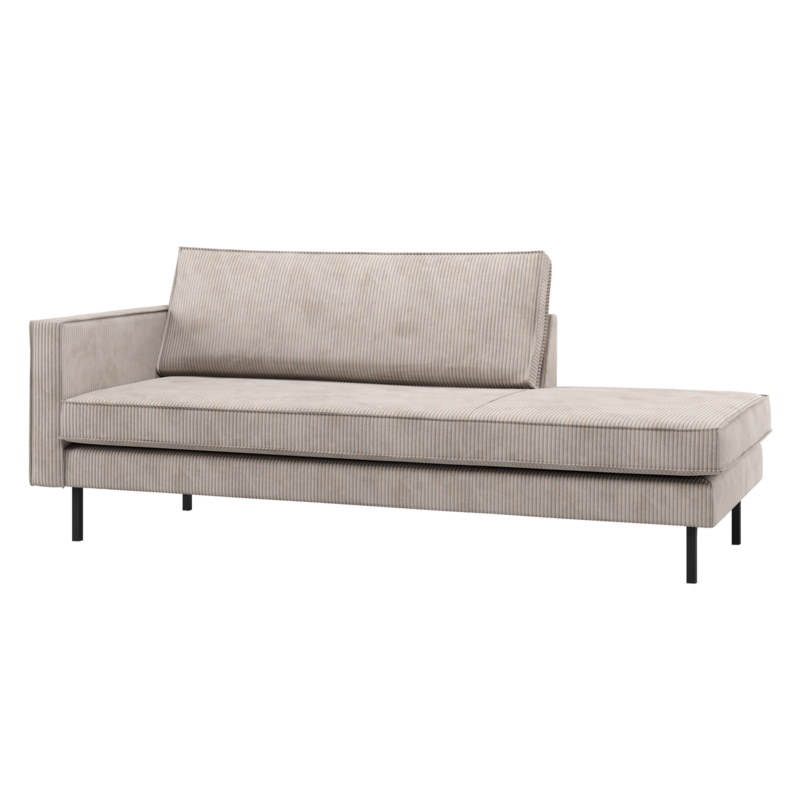 WOOOD-collectie Rodeo Daybed Links Ribstof Ecru