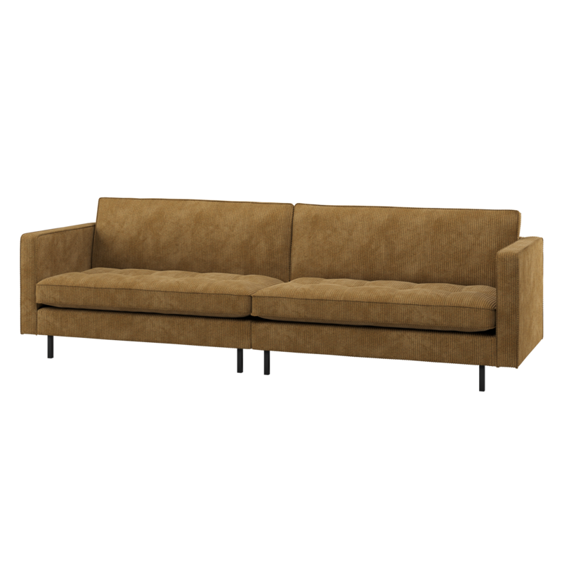 WOOOD-collectie Rodeo Classic 3-Seater Sofa Ribbed Fabric Honey Yellow