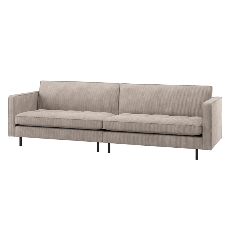WOOOD-collectie Rodeo Classic 3-Zits Bank Ribstof Donkerzand