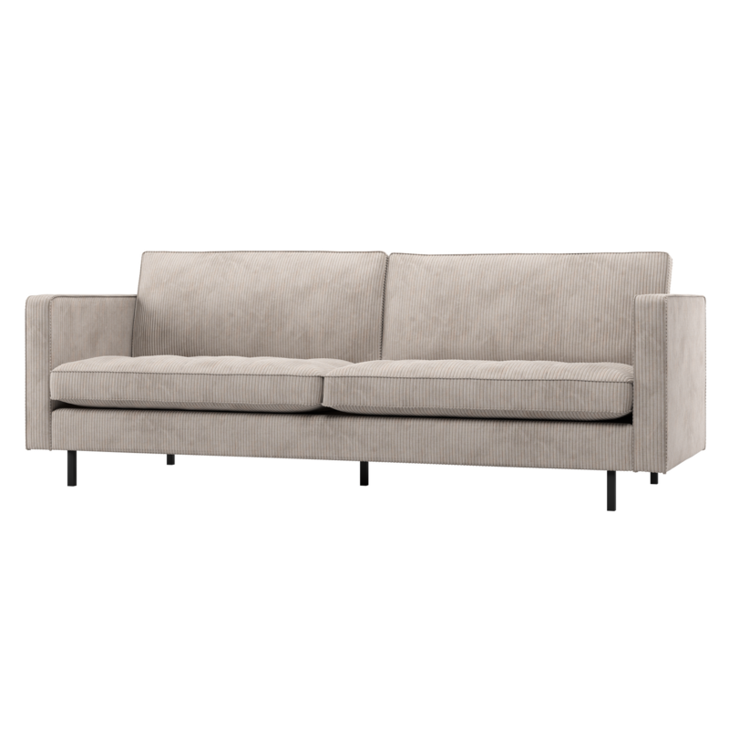 WOOOD-collectie Rodeo Classic 2,5-Zits Bank Ribstof Ecru