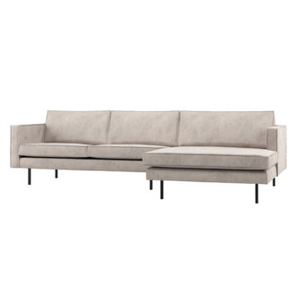 WOOOD Rodeo Chaise Longue Bank Rechts Ribstof Ecru