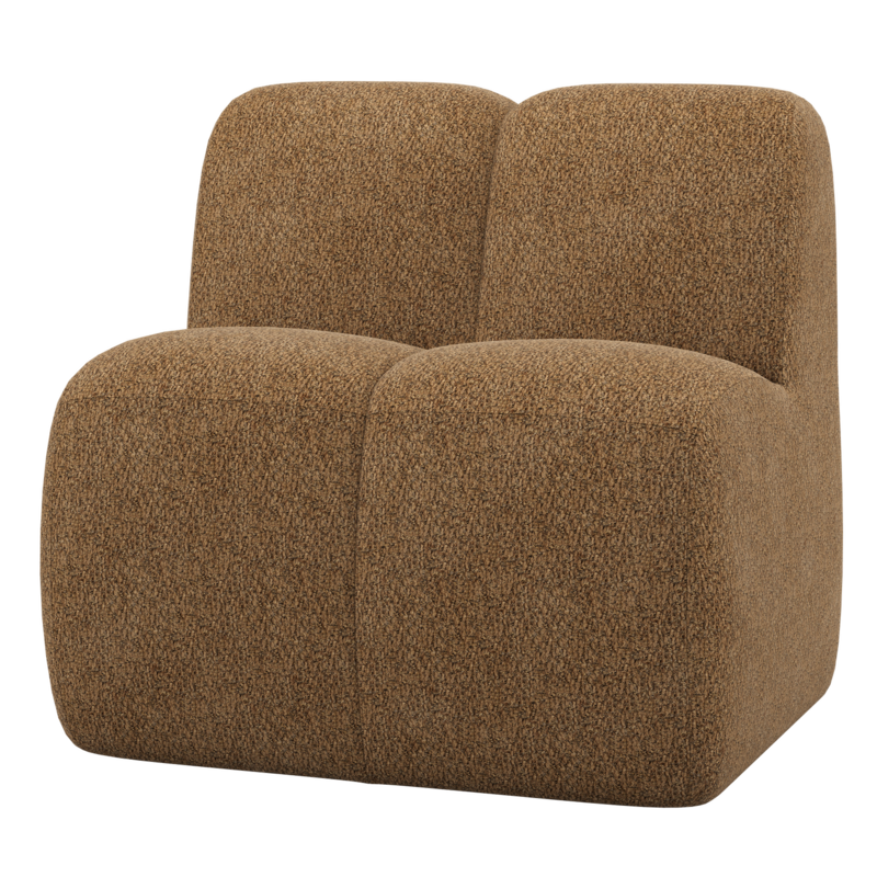 WOOOD-collectie Mojo Eetbankje 84 Cm Met Rugleuning Wollig Honinggeel