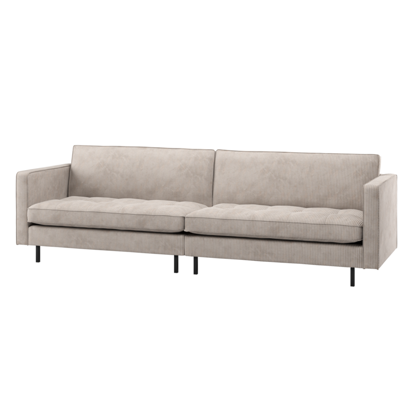 WOOOD-collectie Rodeo Classic 3-Zits Bank Ribstof Ecru