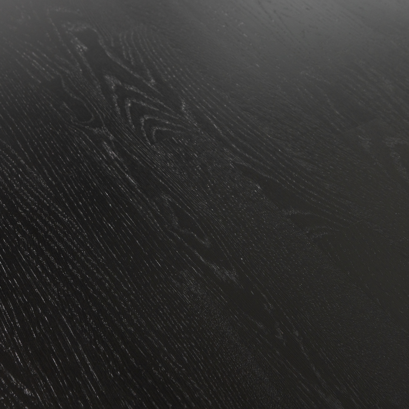 WOOOD-collectie Arthur Oval Dining Table with H-Leg Oak Black [FSC]