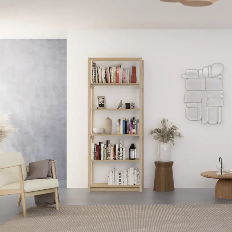 Lundia Original-collectie Boekenkast blank gelakt hout 208,7x84,2x30,5 cm