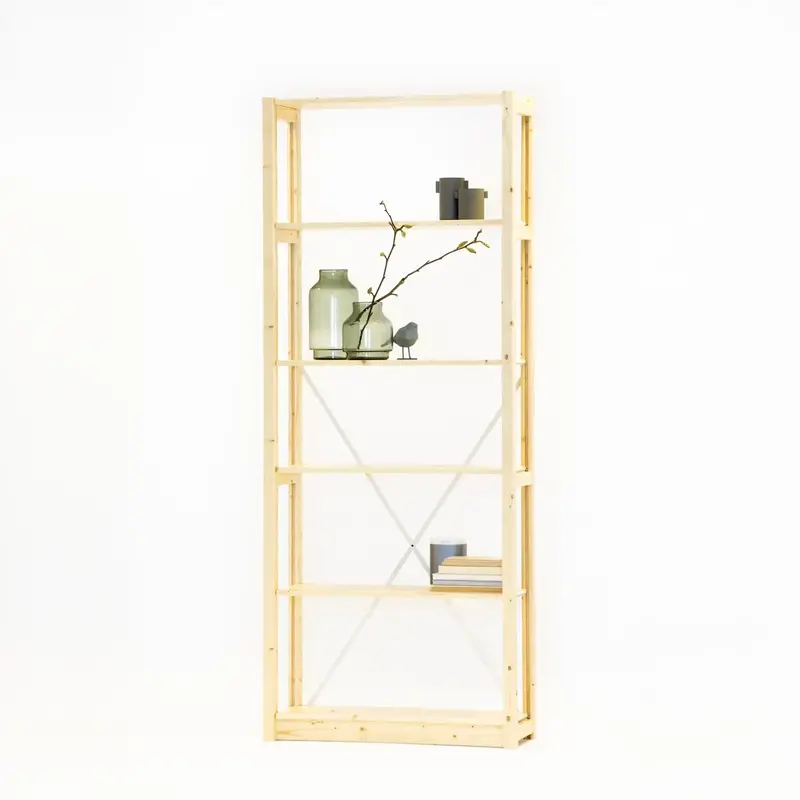 Lundia Original-collectie Boekenkast blank gelakt hout 208,7x84,2x30,5 cm