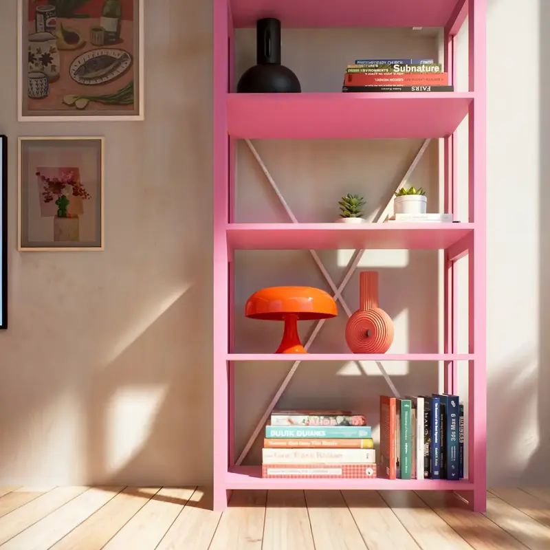 Lundia Original-collectie Boekenkast hot pink 208,7x84,2x30,5 cm