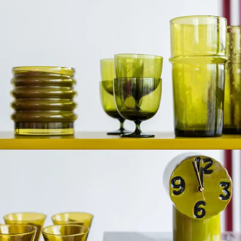 Lundia Original-collectie Boekenkast mustard green 208,7x84,2x30,5 cm