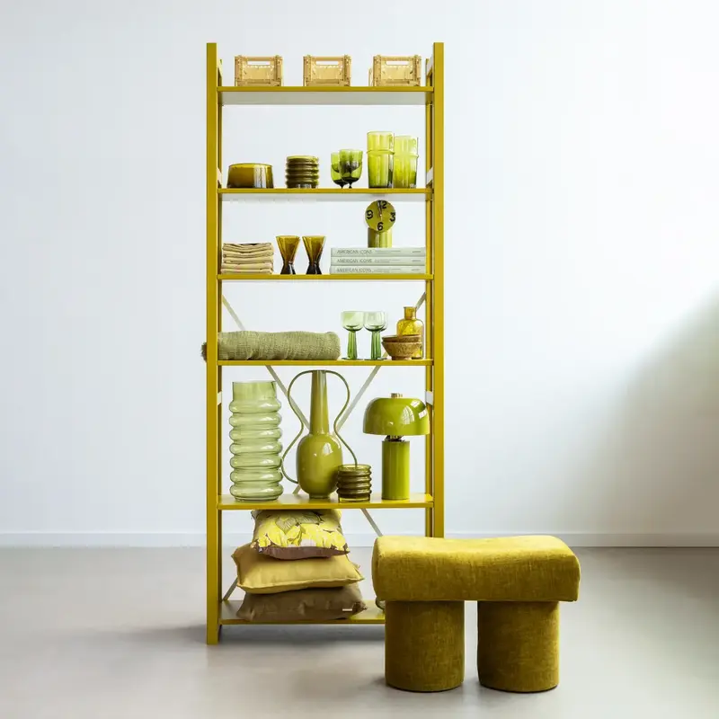 Lundia Original-collectie Boekenkast mustard green 208,7x84,2x30,5 cm