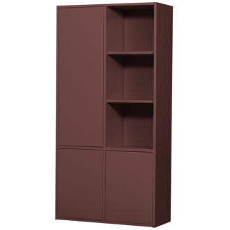 WOOOD Merel Storage Cabinet Pine Bordeaux Red [Fsc]