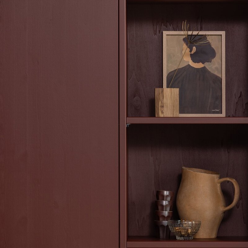 WOOOD-collectie Merel Opbergkast Grenen Bordeauxrood [Fsc]