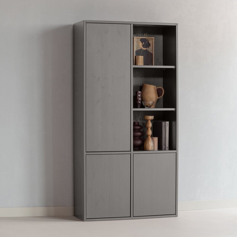 WOOOD-collectie Merel Storage Cabinet Pine Warm Gray [Fsc]