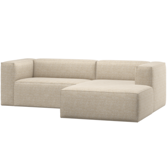 WOOOD Bean Chaise Longue Bank Rechts Beige Melange