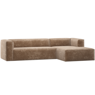 WOOOD Bean Hoekbank Rechts Chenille Velvet Taupe