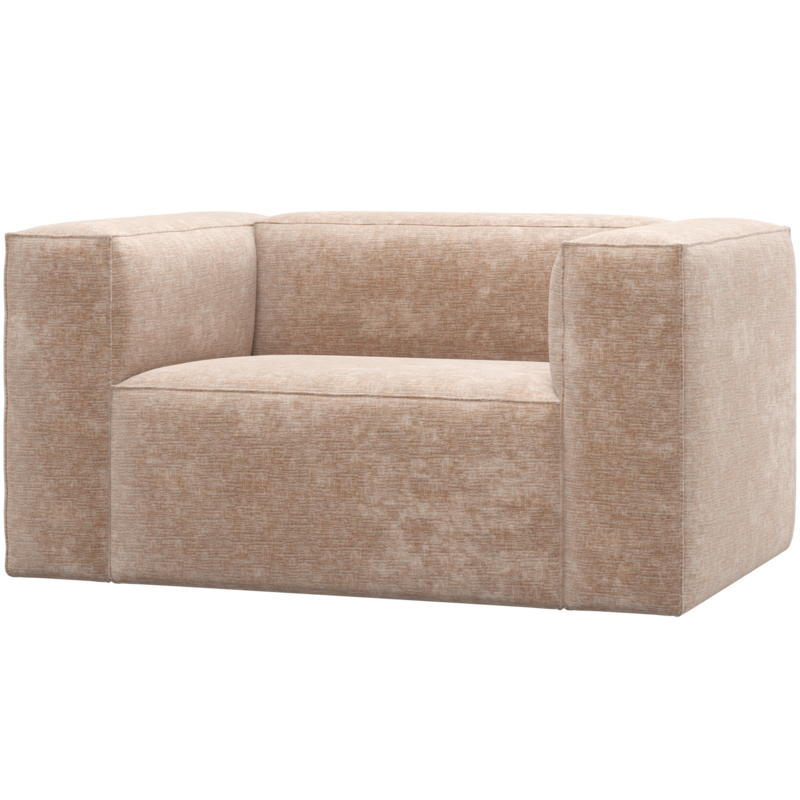 WOOOD-collectie Bean Fauteuil Chenille Velvet Naturel