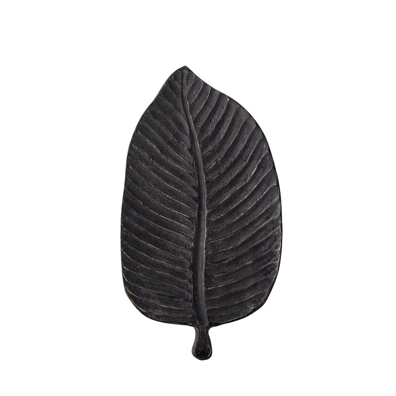 Decoratieve schaal Kylar in blad vorm mango hout