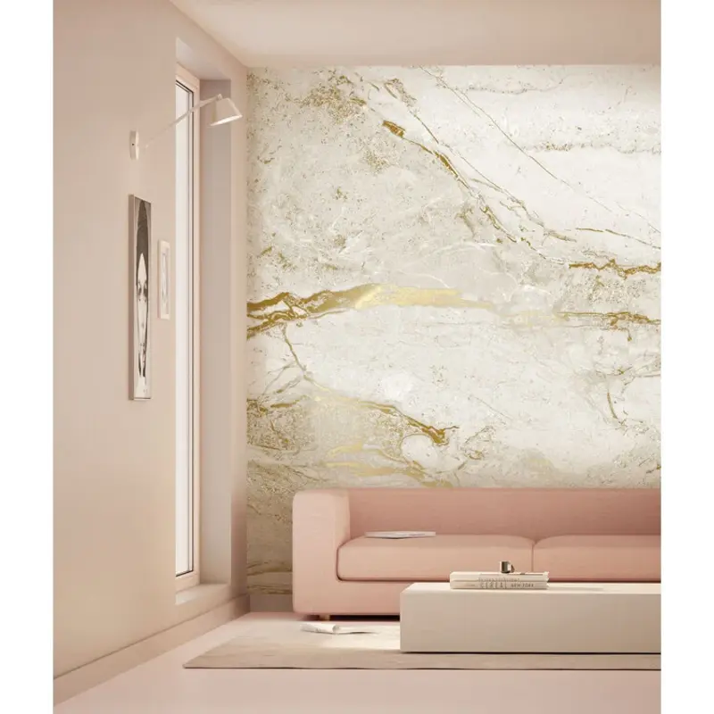 KEK Amsterdam-collectie Behang Frans Uyterlinde - Marble, white (4 sheets)