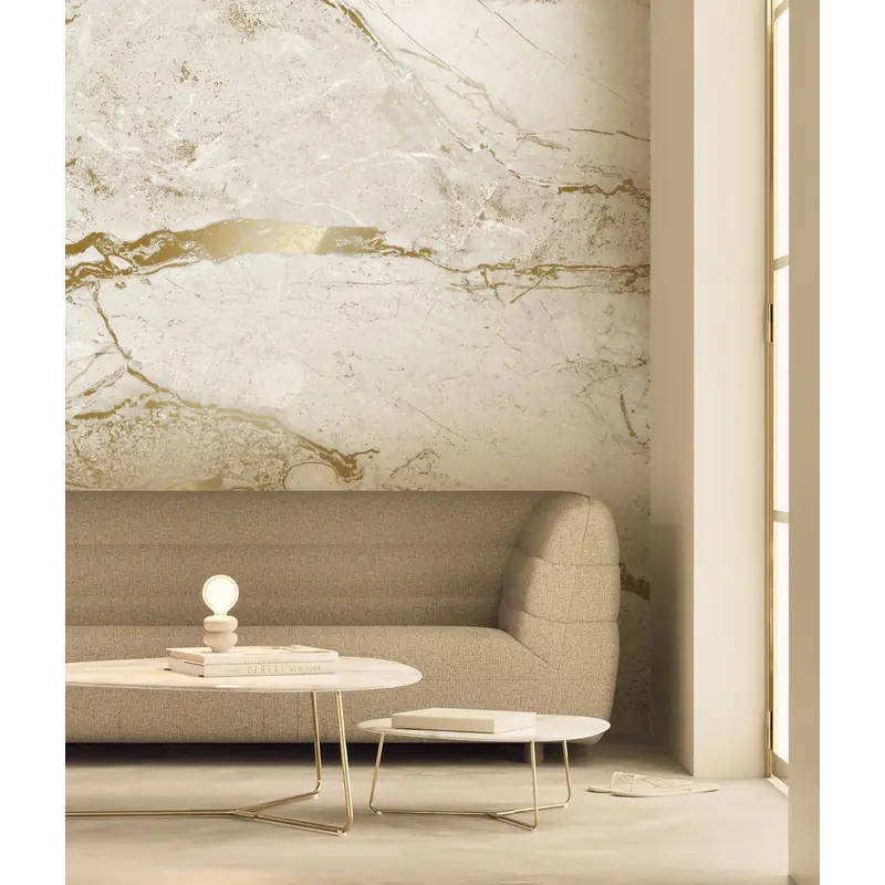KEK Amsterdam-collectie Behang Frans Uyterlinde - Marble, white (4 sheets)