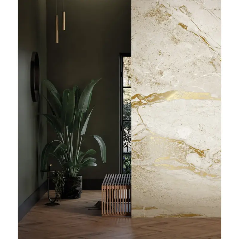 KEK Amsterdam-collectie Wallpaper Frans Uyterlinde - Marble, white (4 sheets)