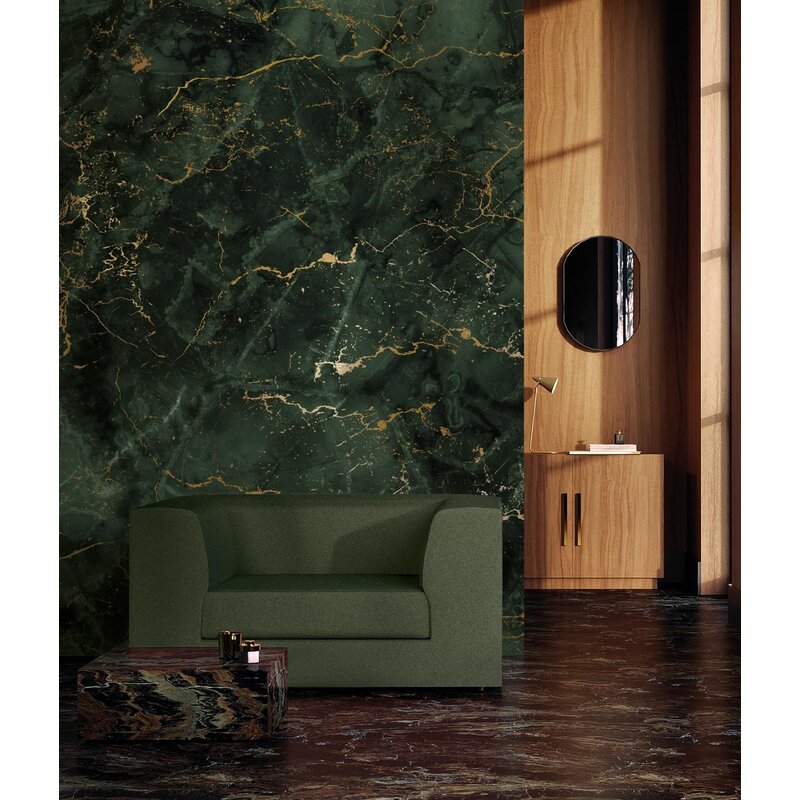 KEK Amsterdam-collectie Behang Frans Uyterlinde - Marble, green (8 sheets)