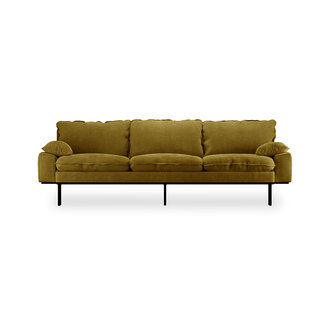 HKLIVING Retro sofa 4-zits royal velvet olive