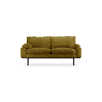 HKLIVING Retro sofa 2-zits royal velvet olive