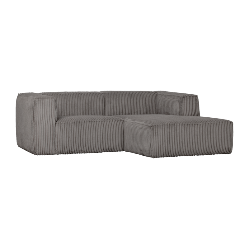 WOOOD-collectie BEAN CHAISE LONGUE BANK RECHTS RIBSTOF TERRAZZO