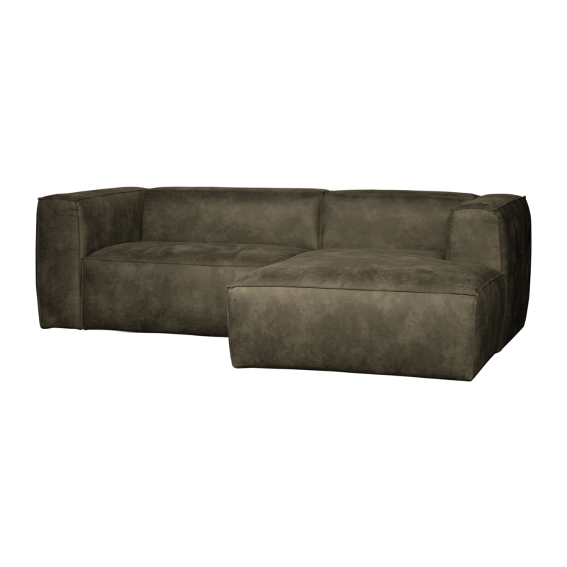WOOOD-collectie BEAN CHAISE LONGUE BANK RECHTS ECOLEER ARMY