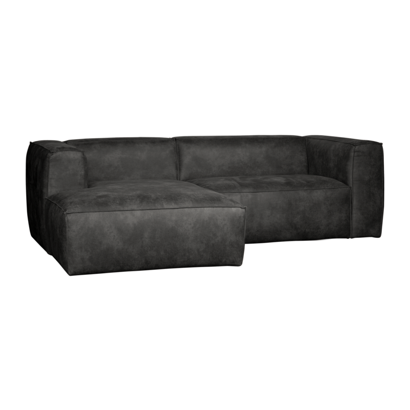 WOOOD-collectie BEAN CHAISE LONGUE BANK LINKS ECOLEER ZWART