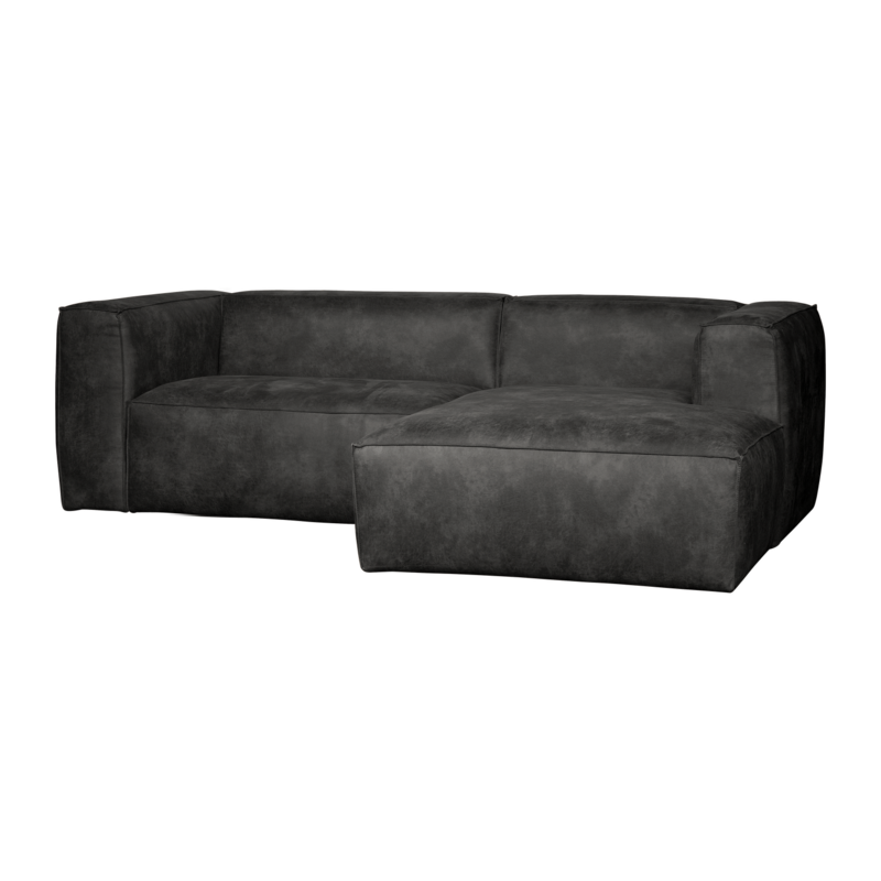 WOOOD-collectie BEAN CHAISE LONGUE BANK RECHTS ECOLEER ZWART