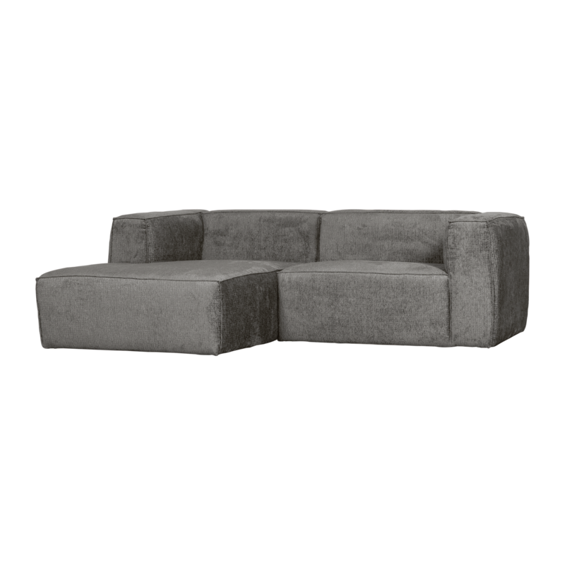 WOOOD-collectie BEAN CHAISE LONGUE BANK LINKS STRUCTURE VELVET CLOUD SKY