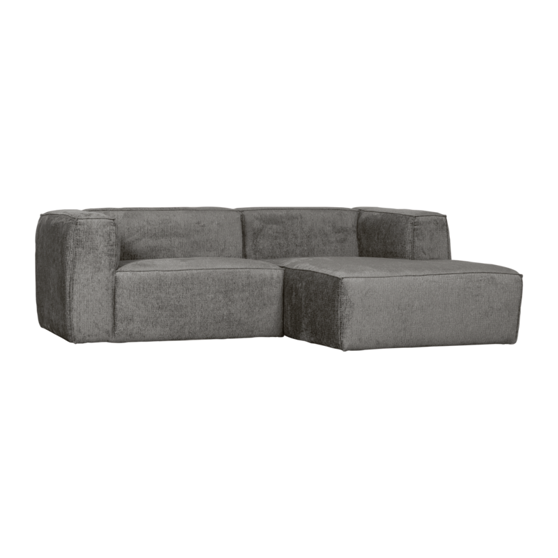 WOOOD-collectie BEAN CHAISE LONGUE BANK RECHTS STRUCTURE VELVET CLOUD SKY