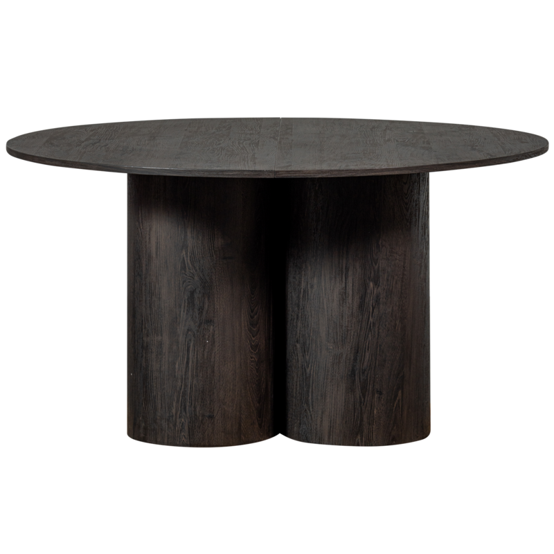 WOOOD-collectie Oona eettafel ronde poot met 3-poot MDF donkerbruin dia 140 cm