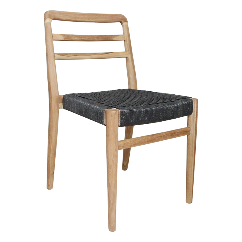 Raw Materials-collectie Verano teakhouten tuinstoel - Zwart (set of 2)