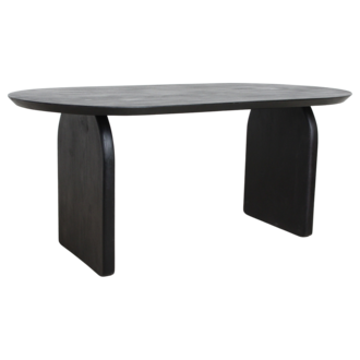 Raw Materials Bullnose dining table - black - 180 - closed base