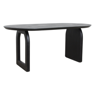 Raw Materials Bullnose dining table - black - 180 - mix base