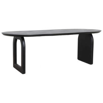 Raw Materials Bullnose dining table - black - 240 cm - mix base black 240 cm