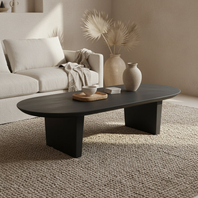 Raw Materials-collectie Bullnose coffee table black
