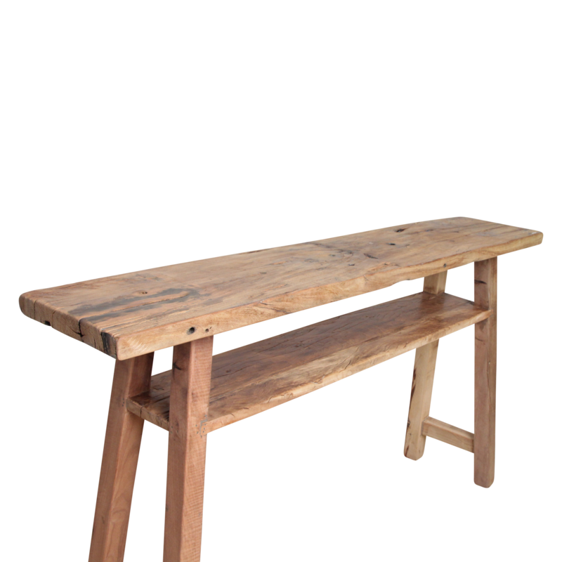 Raw Materials-collectie Farmwood wandtafel/sidetable large - FSC-gerecycled hout