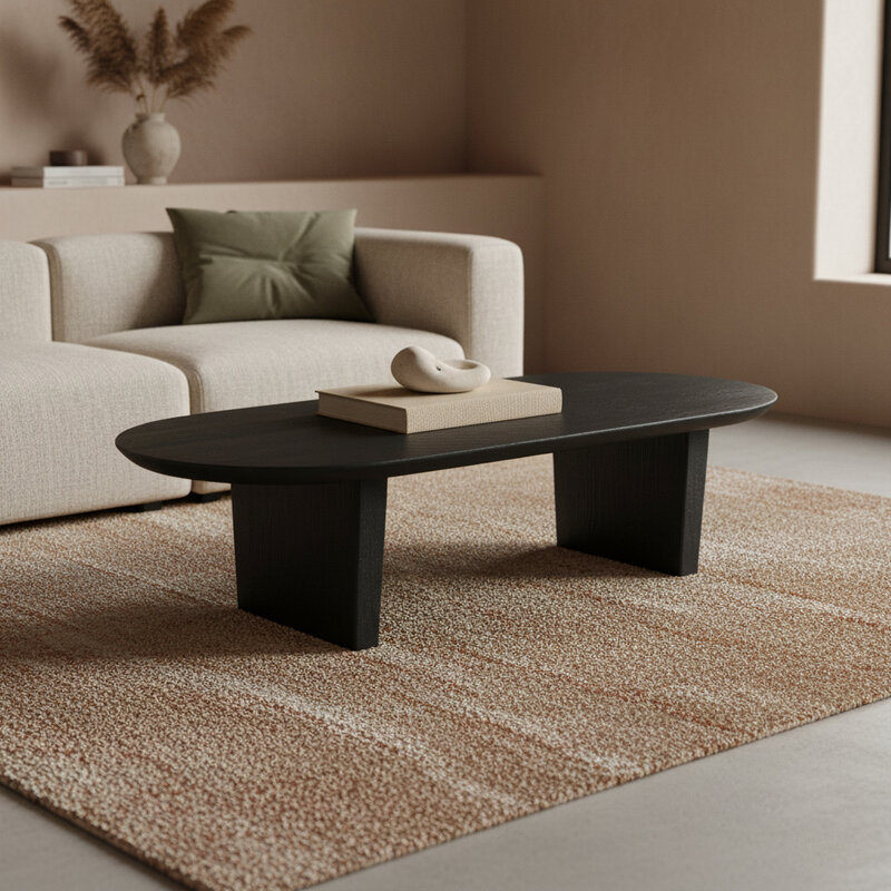 Raw Materials-collectie Bullnose coffee table black