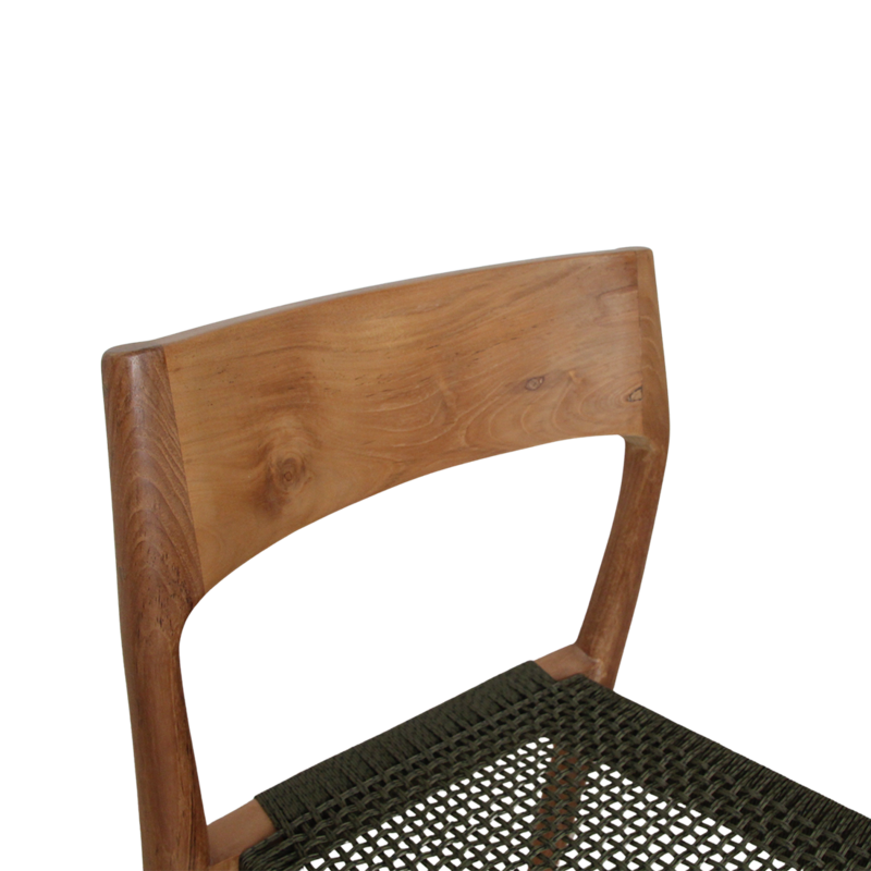 Raw Materials-collectie Freya donker teakhouten tuinstoel - Groen (set of 2)