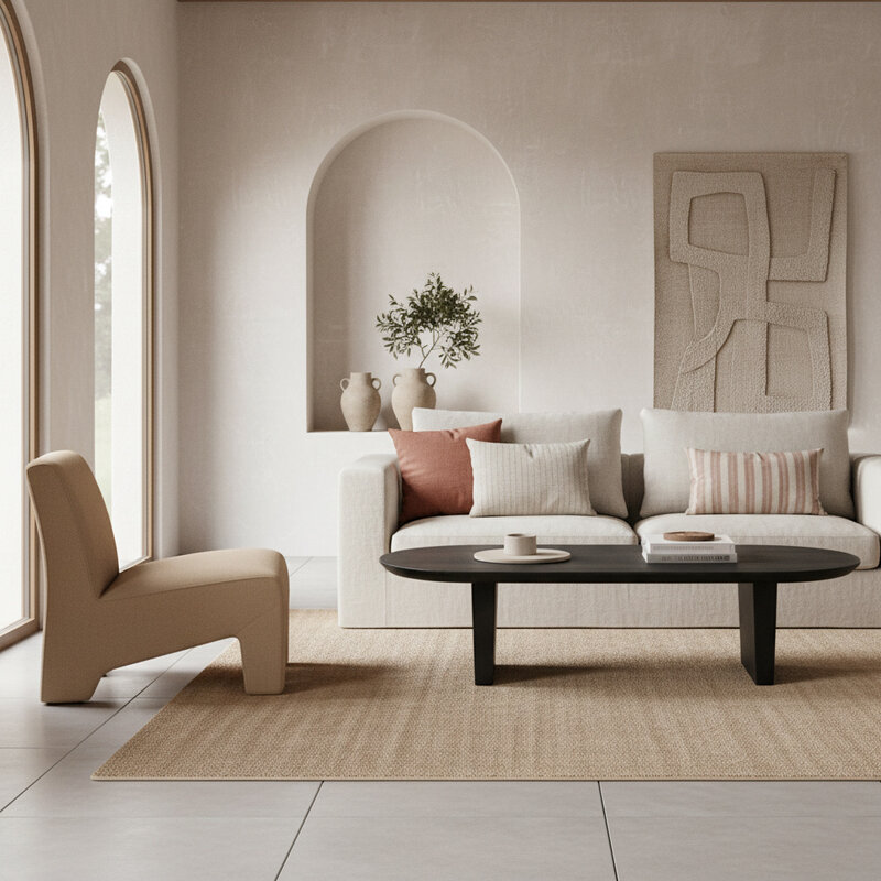 Raw Materials-collectie Bullnose coffee table black