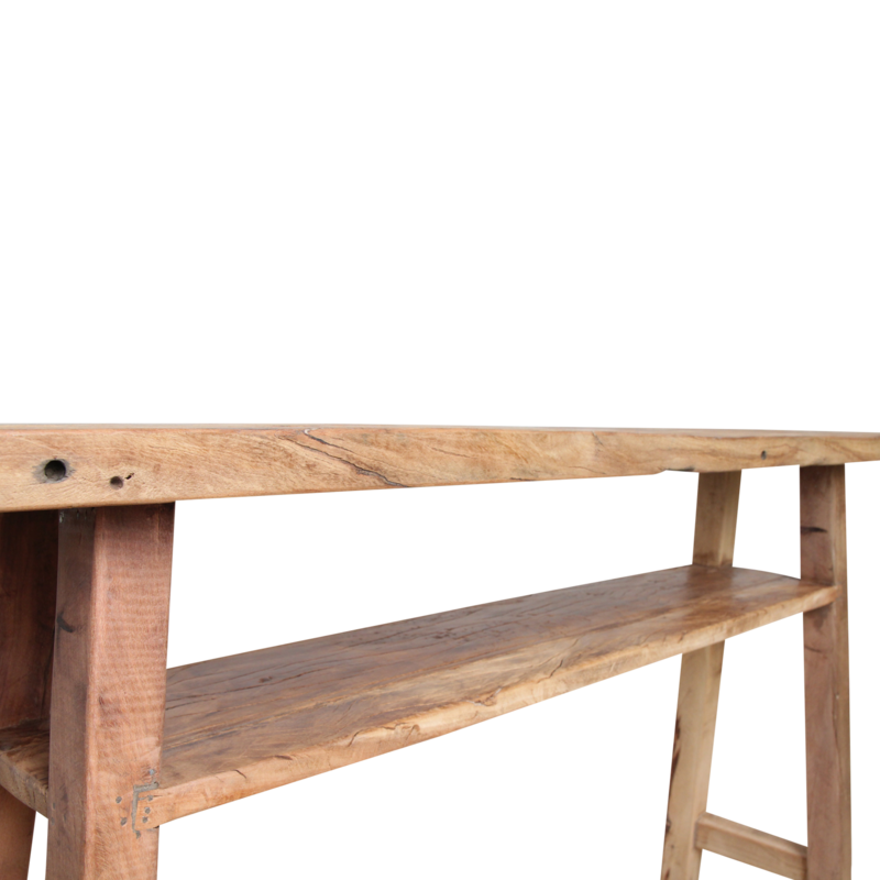 Raw Materials-collectie Farmwood wandtafel/sidetable large - FSC-gerecycled hout