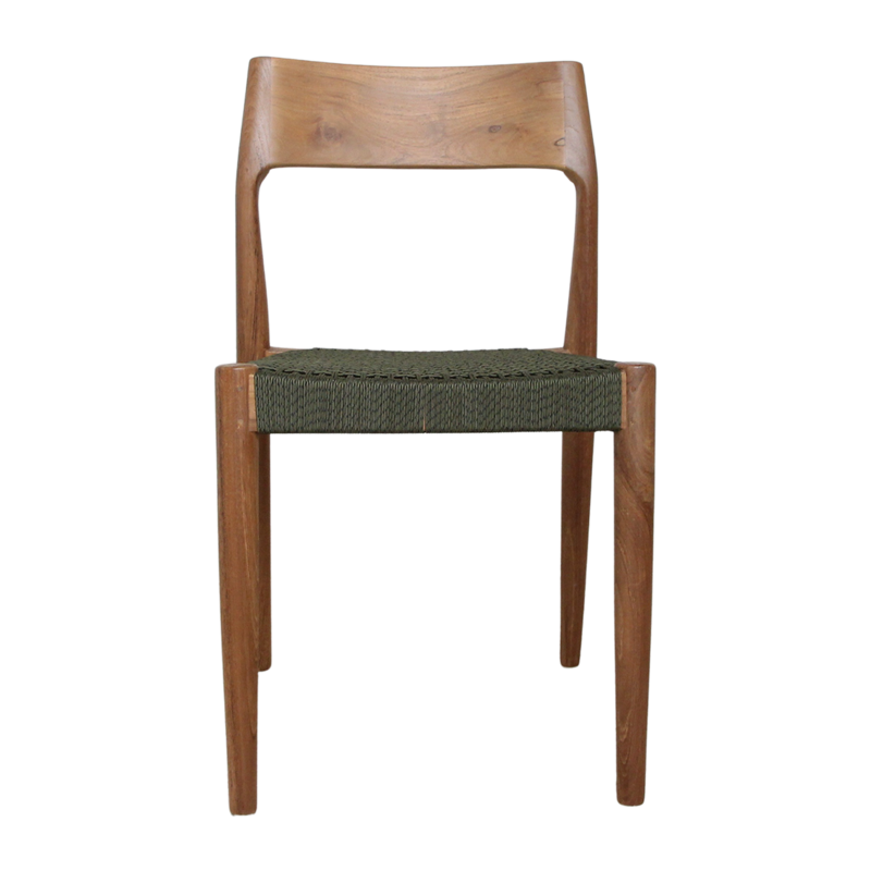 Raw Materials-collectie Freya donker teakhouten tuinstoel - Groen (set of 2)