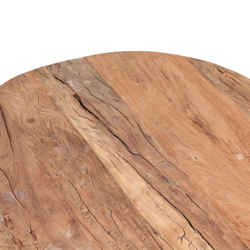 Raw Materials-collectie Farmwood ronde salontafel - FSC-gerecycled hout - Ø70x38 cm