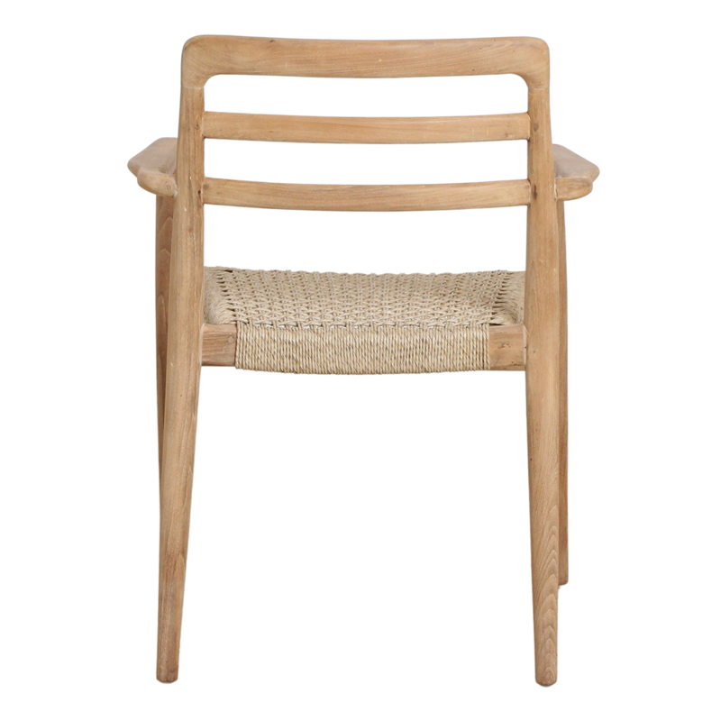 Raw Materials-collectie Verano teak tuinstoel met armleuning - Naturel (set of 2)