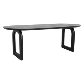 Raw Materials Bullnose dining table - black - 240 cm - open base black 240 cm